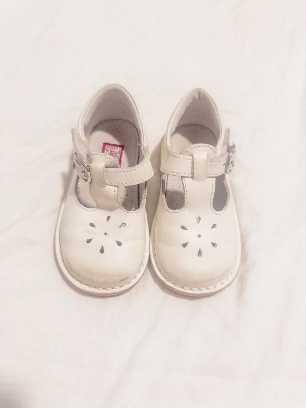 L'Amour Cream T-Strap Kids Dress Shoes